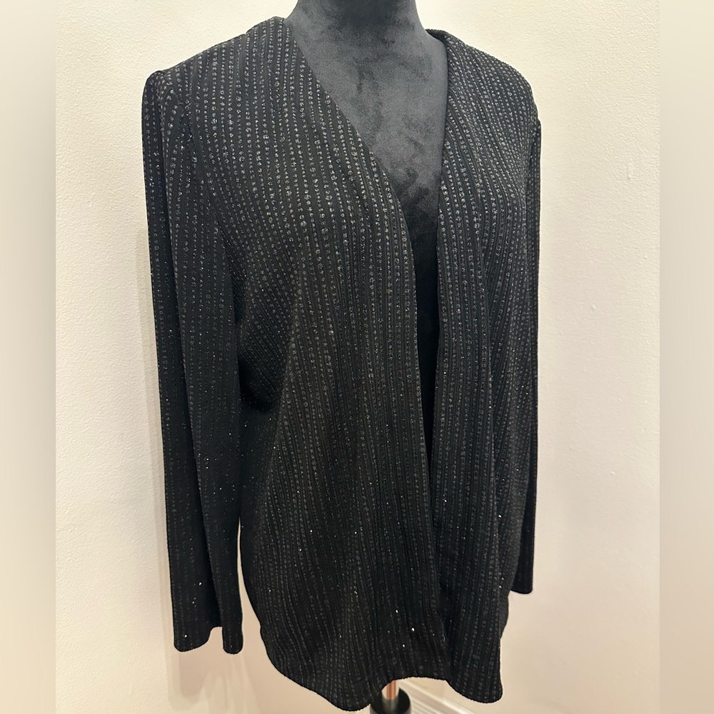 Alex Evenings Petite Shimmery Cardigan Style Blazer, Size 14P